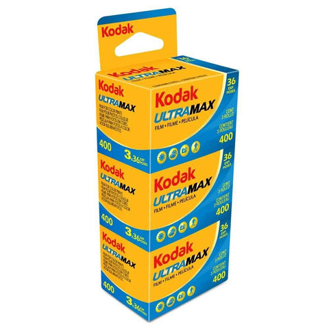 Kodak Ultramax ISO 400 36 EXP - 3 Pack | Color Negative 35mm Film - Fotosound Jersey LTD.