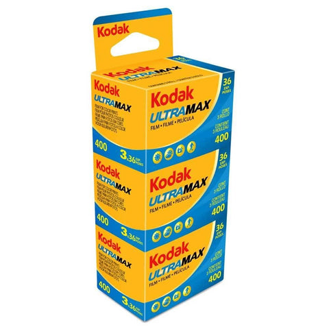 Kodak Ultramax ISO 400 36 EXP - 3 Pack | Color Negative 35mm Film - Fotosound Jersey LTD.