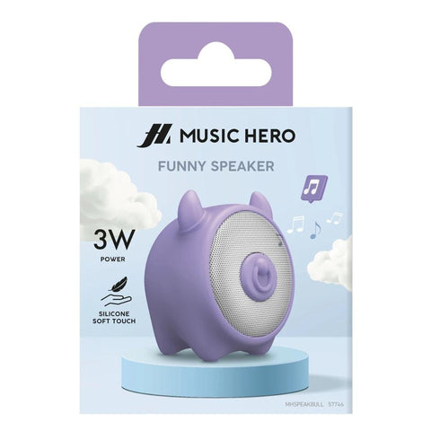 Music Hero FUNNY SPEAKER Speaker FUNNY 3W wireless, integrated controls, silicon bull shape - Fotosound Jersey LTD.