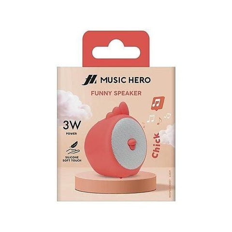 Music Hero FUNNY SPEAKER Speaker FUNNY 3W wireless, integrated controls, silicon rooster shape - Fotosound Jersey LTD.