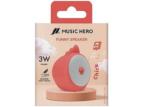 Music Hero FUNNY SPEAKER Speaker FUNNY 3W wireless, integrated controls, silicon rooster shape - Fotosound