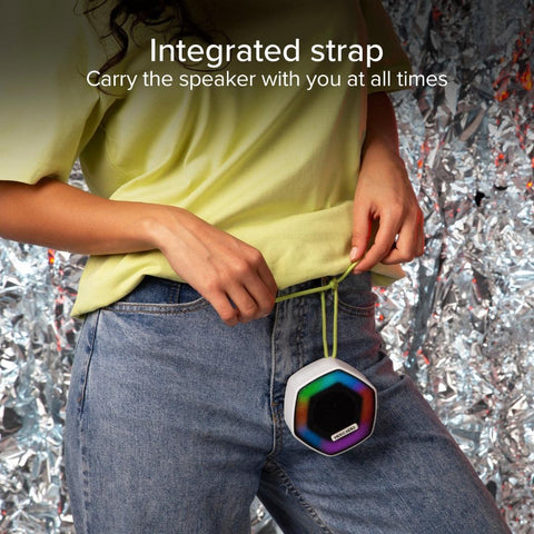 Music Hero Ibiza 5W Bluetooth Speaker with LED - White - Fotosound Jersey LTD.