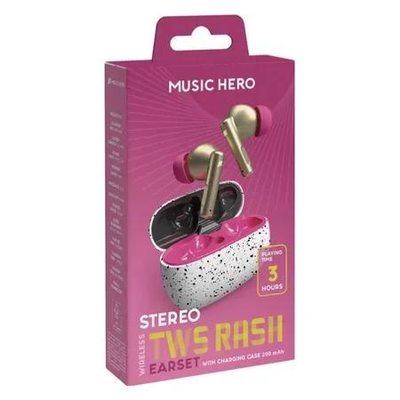 Music Hero - Wireless Earphones TWS RASH, fantasy pink - Fotosound Jersey LTD.