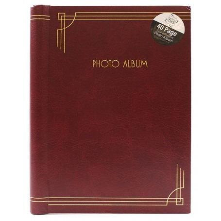 Photo Album - 40 S/A Pages Red & Black - Fotosound
