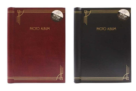 Photo Album - 40 S/A Pages Red & Black - Fotosound