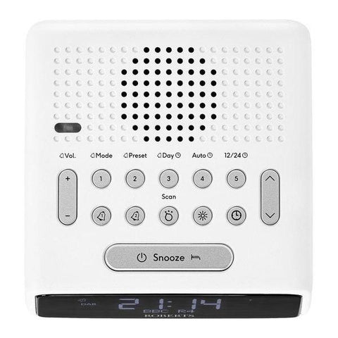 ROBERTS Ortus DAB+/FM Clock Radio - White - Fotosound Jersey LTD.