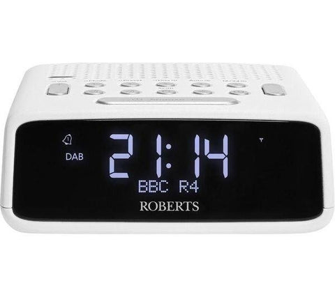 ROBERTS Ortus DAB+/FM Clock Radio - White - Fotosound