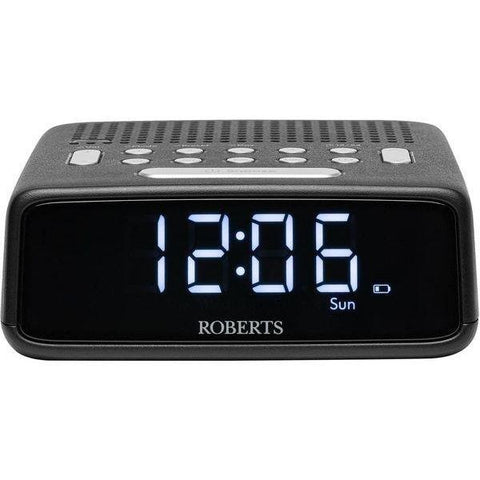 ROBERTS Ortus FM Clock Radio - Black - Fotosound Jersey LTD.