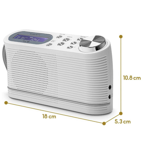 Roberts Play 10 DAB+/FM Portable Radio - White - Fotosound Jersey LTD.
