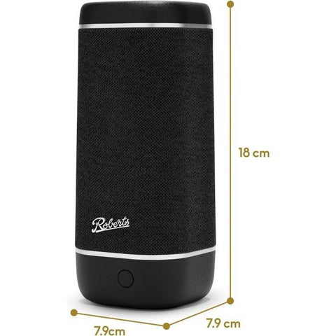 Roberts Radio REUNIONBK Portable Bt Speaker, Ixp7 Waterproof, 18 Hours Of Playtime - Black Black - Fotosound Jersey LTD.