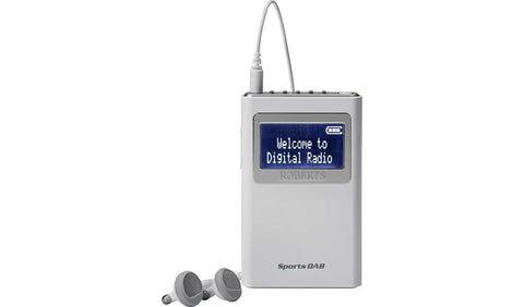 Roberts Sports DAB 5 Portable Radio - White - Fotosound Jersey LTD.