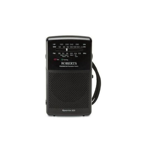 ROBERTS Sports925 3-Band Portable Analogue Radio - Black - Fotosound