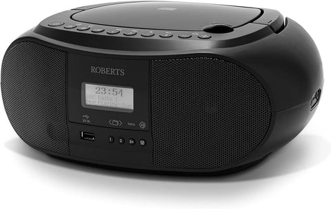 Roberts Zoombox 4 DAB+/FM CD Bluetooth Boombox - Black - Fotosound Jersey LTD.