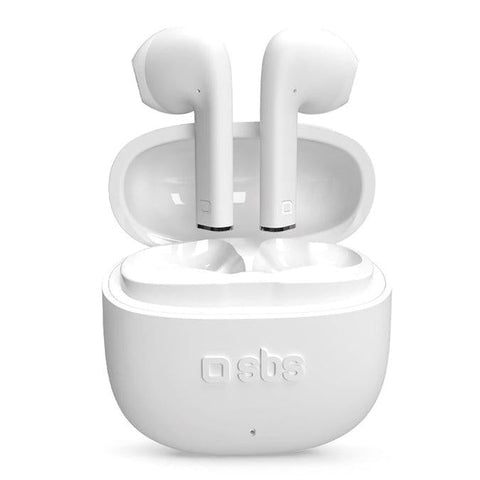 SBS SEMI IN EAR EARPHONES TOUCH CONTROLS CASE 300MAH WHITE TEEARTWSCOLW - Fotosound