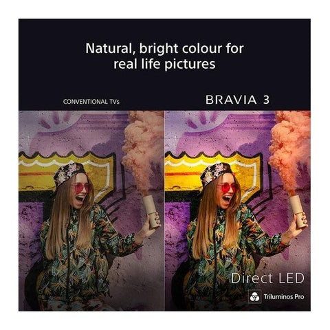 SONY BRAVIA 3 43" LED 4K HDR Smart TV - K43S38BP - Fotosound Jersey LTD.