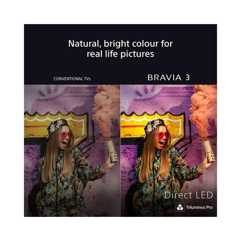 SONY BRAVIA 3 50" 4K HDR LED Smart TV - K50S38B - Fotosound Jersey LTD.