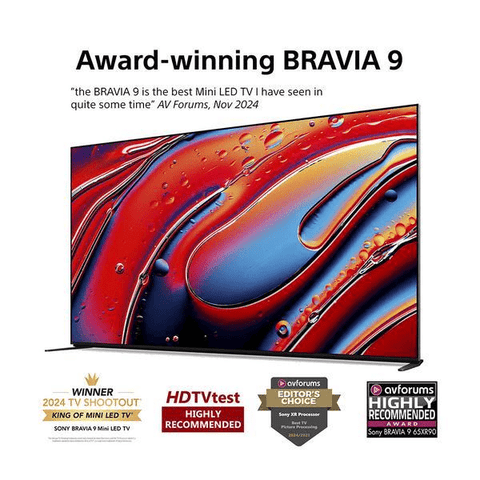 SONY BRAVIA 9 75" Smart 4K Ultra HD HDR QLED Mini LED TV with Google TV & Assistant K75XR90PU - Fotosound Jersey LTD.