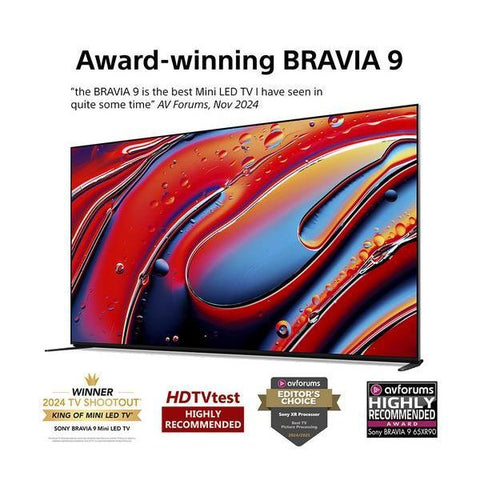 SONY BRAVIA 9 75" Smart 4K Ultra HD HDR QLED Mini LED TV with Google TV & Assistant K75XR90PU - Fotosound Jersey LTD.