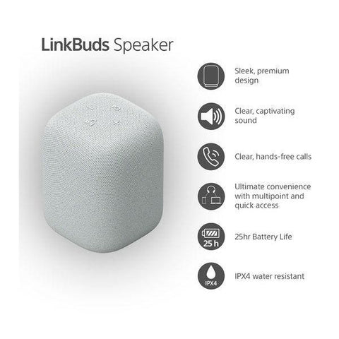 SONY LinkBuds Wireless Bluetooth Portable Speaker - Light Grey - Fotosound Jersey LTD.