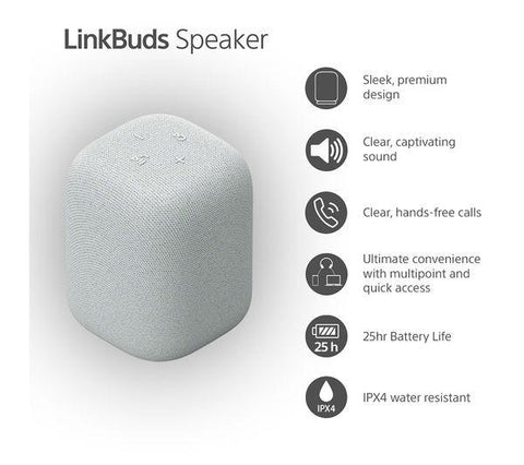 SONY LinkBuds Wireless Bluetooth Portable Speaker - Light Grey - Fotosound