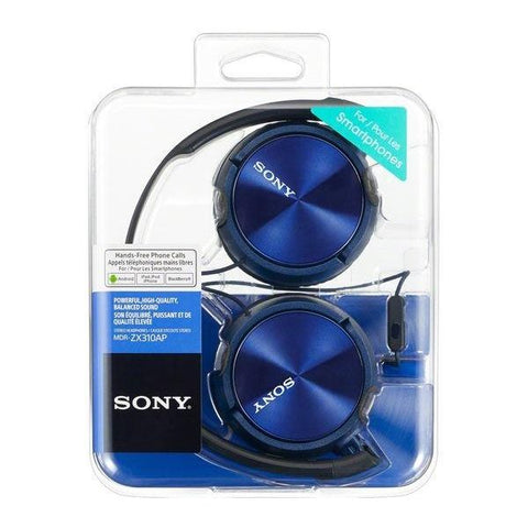 SONY MDR-ZX310APL Headphones - Blue - Fotosound