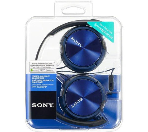 SONY MDR-ZX310APL Headphones - Blue - Fotosound