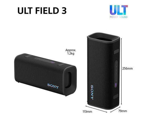 SONY ULT FIELD 3 Portable Bluetooth Speaker - Black - Fotosound Jersey LTD.