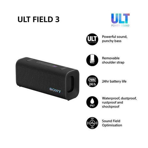 SONY ULT FIELD 3 Portable Bluetooth Speaker - Black - Fotosound Jersey LTD.