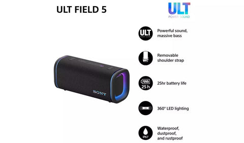 SONY ULT FIELD 5 Portable Bluetooth Speaker - Black - Fotosound Jersey LTD.