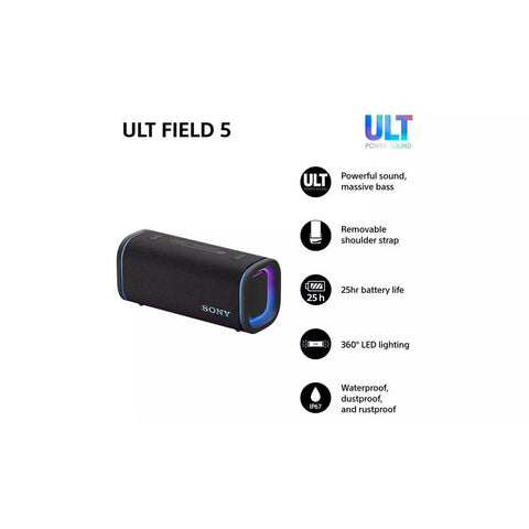SONY ULT FIELD 5 Portable Bluetooth Speaker - Black - Fotosound Jersey LTD.