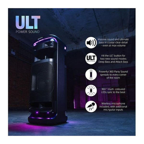 SONY ULT Tower 10 - Bluetooth Party Speaker - Black - Fotosound Jersey LTD.