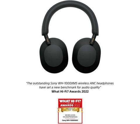 SONY WH-1000XM5 Wireless Bluetooth Noise-Cancelling Headphones - Black - Fotosound Jersey LTD.