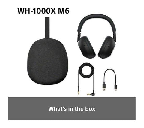 SONY WH - 1000XM6 Wireless Bluetooth Noise - Cancelling Headphones - Black - Fotosound Jersey LTD.