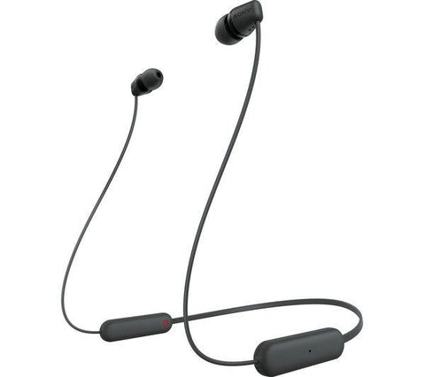 SONY WI-C100 Wireless Bluetooth Earphones - Black - Fotosound Jersey LTD.