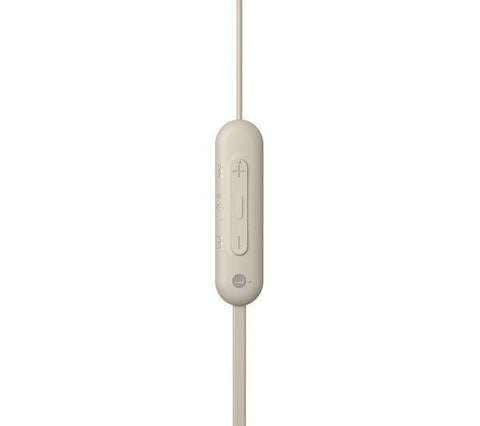 SONY WI-C100 Wireless Bluetooth Earphones - Taupe - Fotosound Jersey LTD.