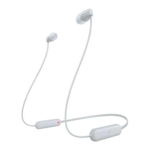 SONY WI - C100 Wireless Bluetooth Earphones - White - Fotosound Jersey LTD.