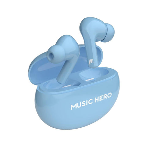 TWS X-BEAT Twin earphones - Light Blue - Fotosound Jersey LTD.