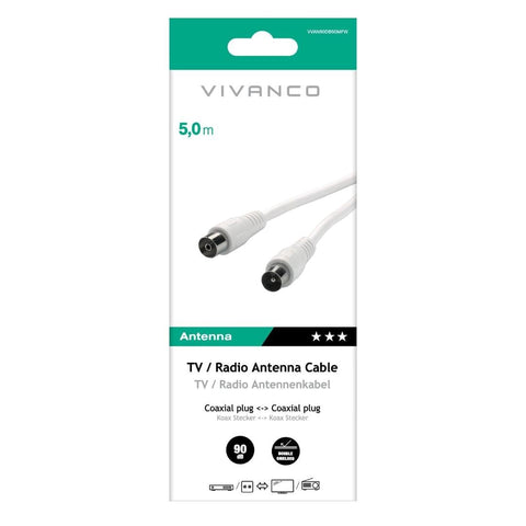 Vivanco Aerial Cable 5m - 90db Black - Fotosound