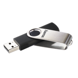 Hama Rotate FlashPen, USB 2.0, 64 GB, 10 MB/s, black/silver