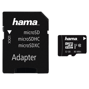 Hama MicroSDHC 32GB Class 10 UHS-I 80MB/s