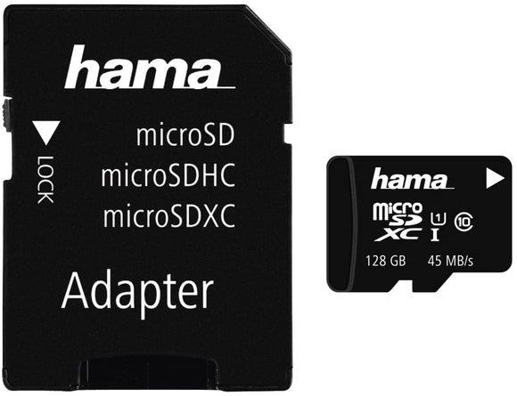 Hama microSDXC 128GB Class 10 UHS-I 80MB/s + Adapter/Photo